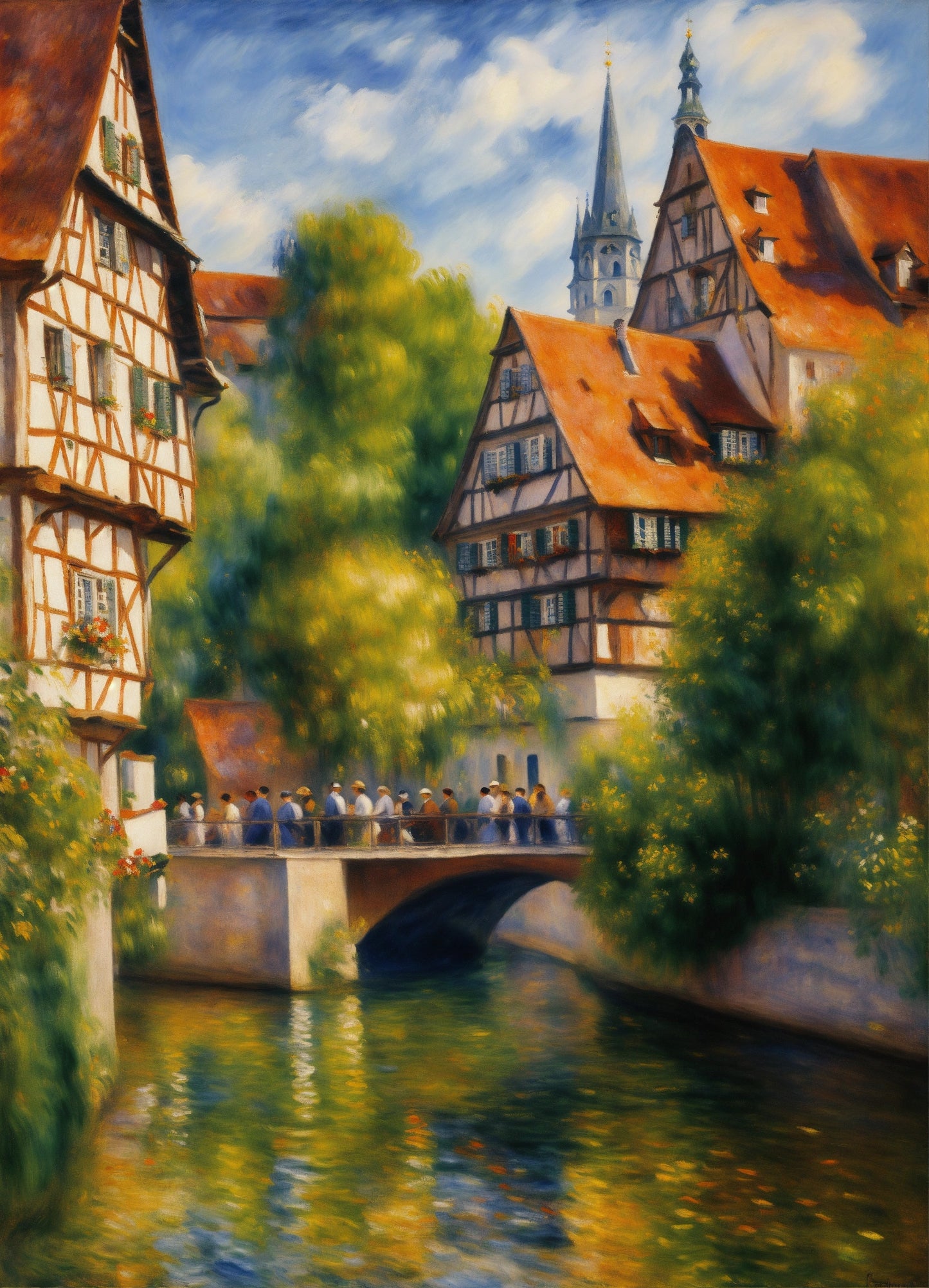 Bild auf Leinwand: „Fischerviertel in Ulm, Germany.“