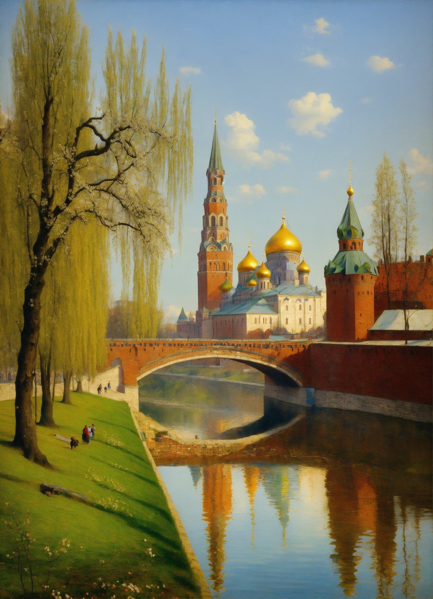 Bild auf Leinwald: "Moscow in Spring I ."