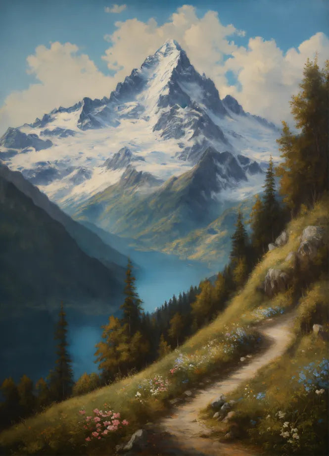 Bild auf Leinwand: „Mountains in Switzerland II.“