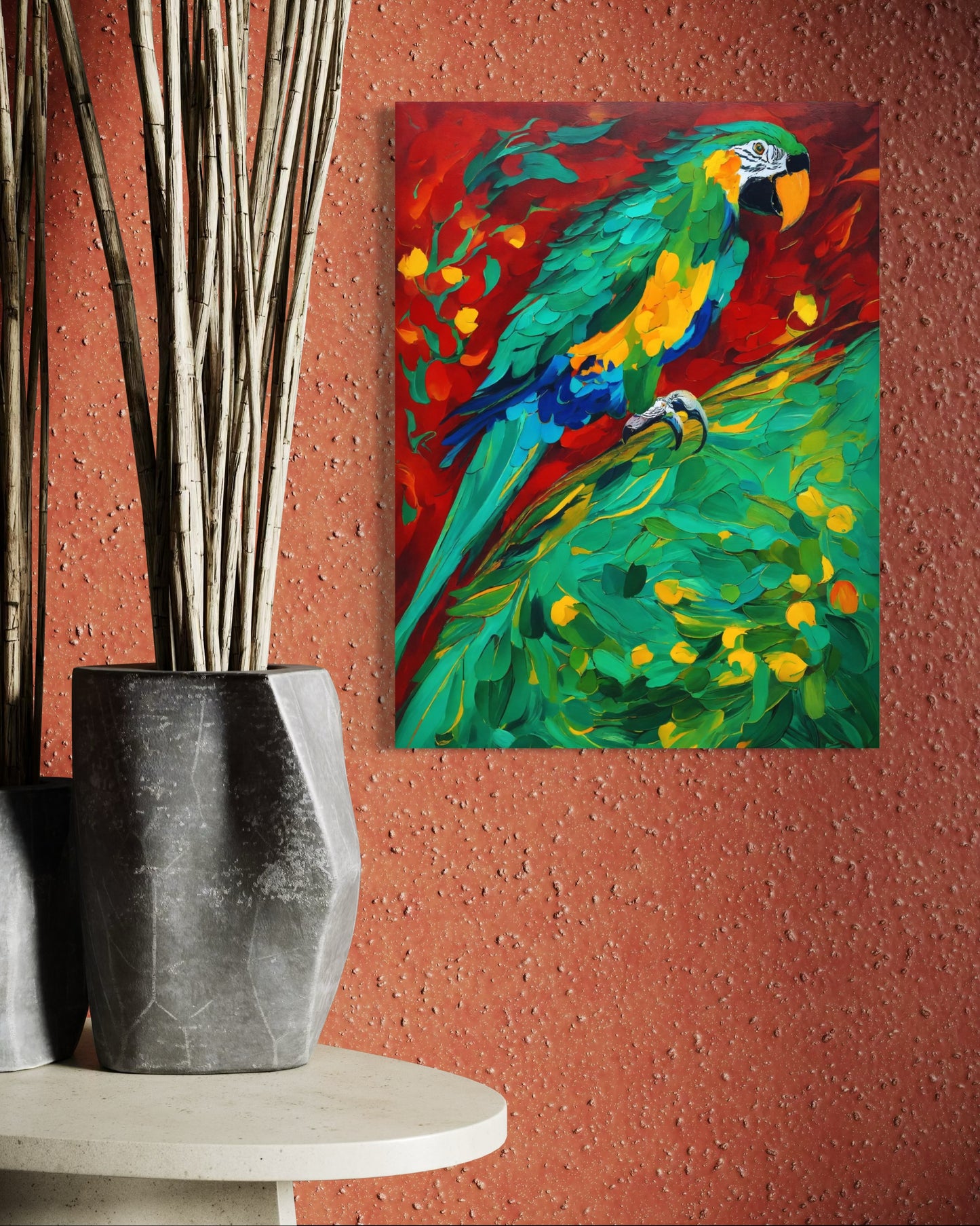 Bild auf Leinwand: „ Parrot from Amazon.”