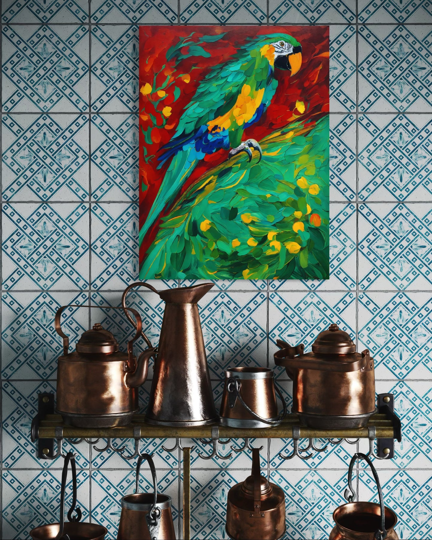 Bild auf Leinwand: „ Parrot from Amazon.”