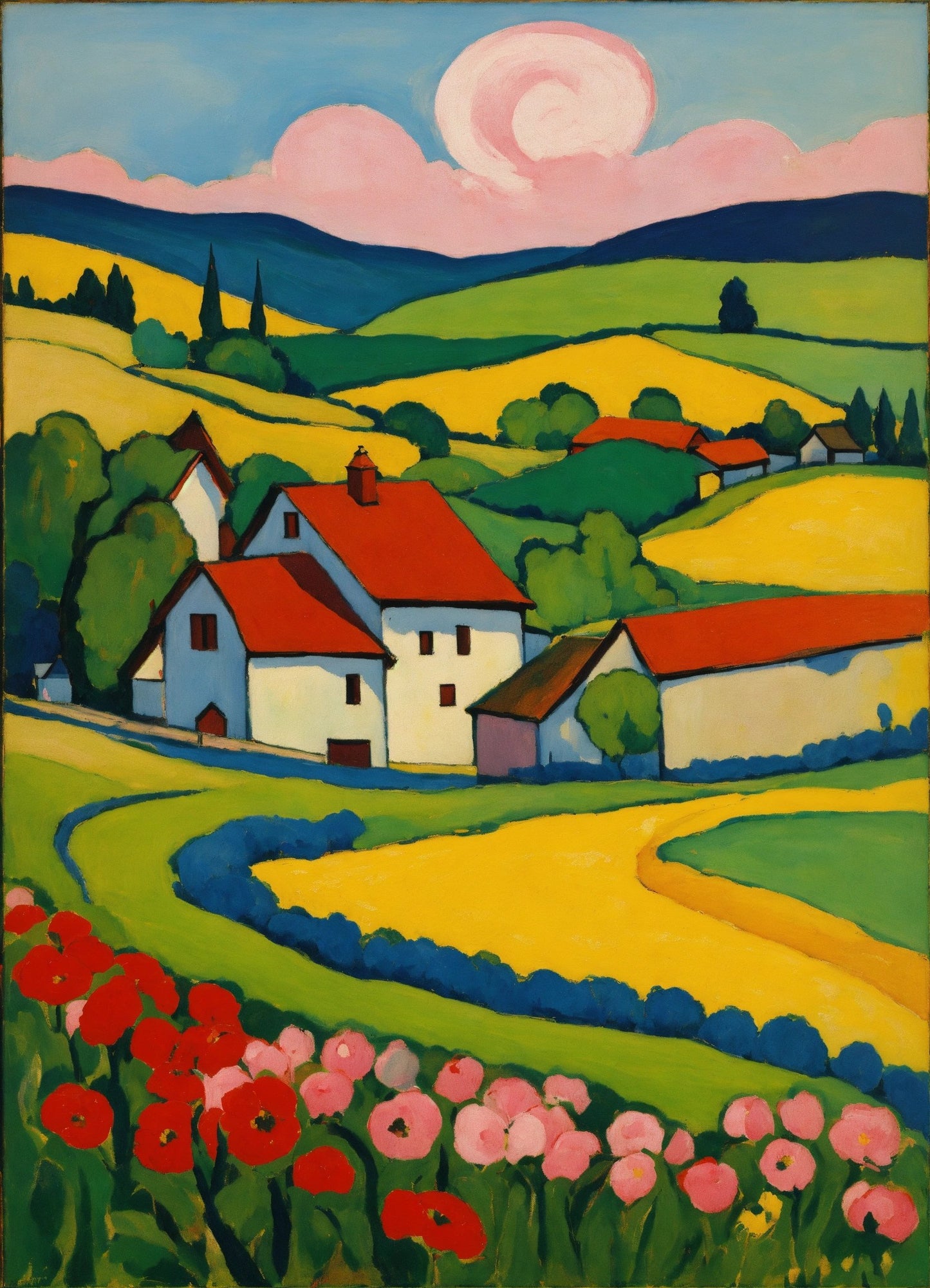 Bild auf Leinwand: "Spring in Murnau."