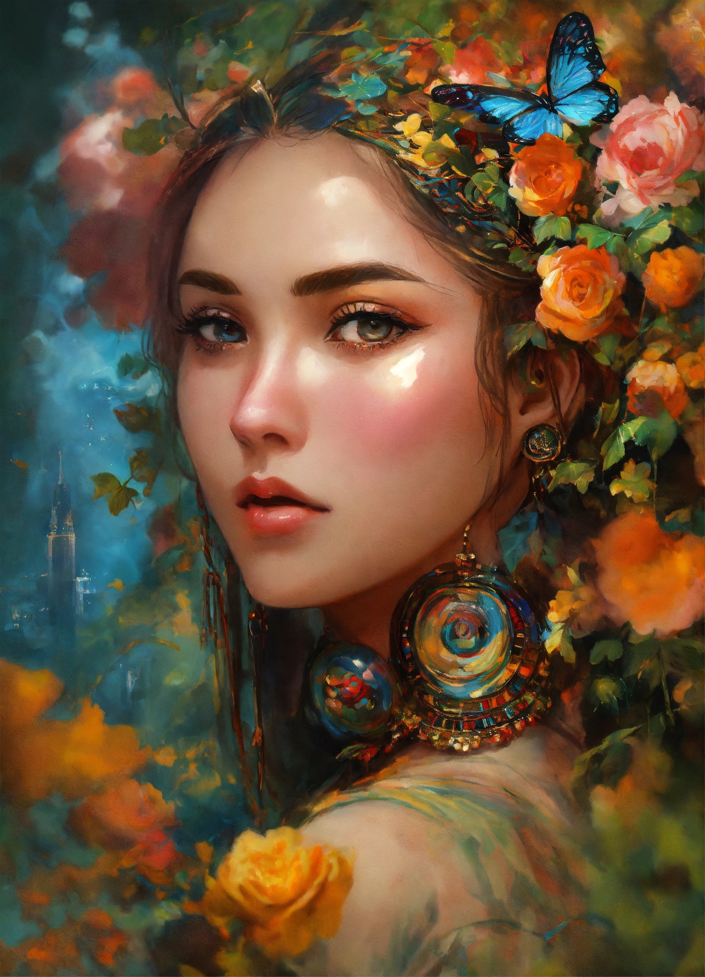 Bild auf Leinwand: „ The Flower Girl.“
