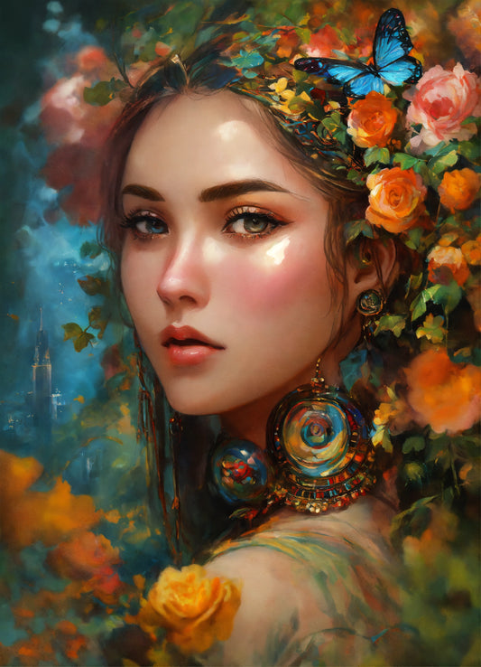 Bild auf Leinwand: „ The Flower Girl.“