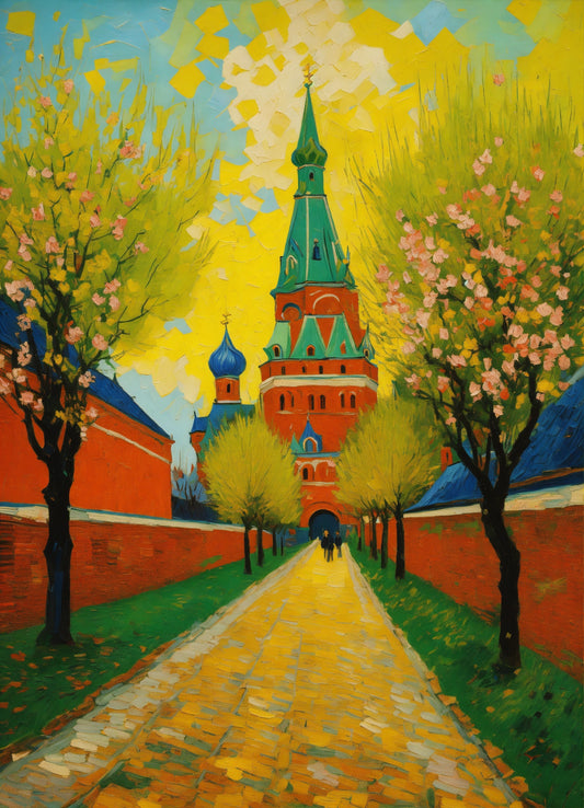 Bild auf Leinwand: „Moscou in Frühling III.“
