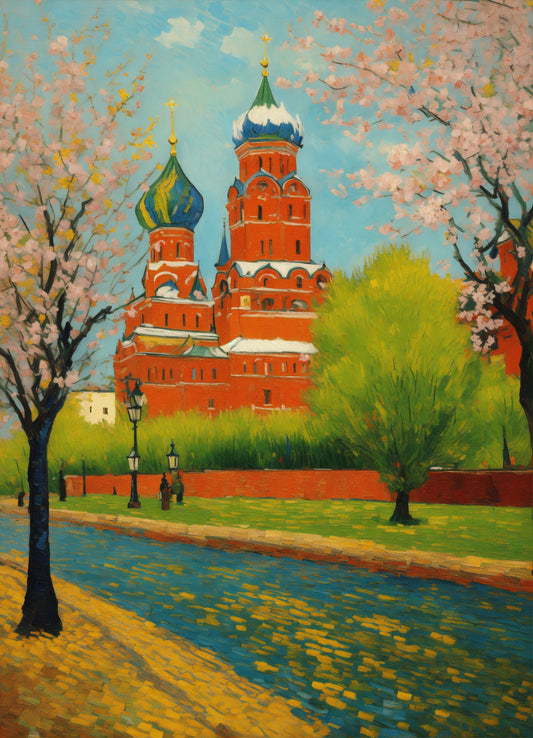 Bild auf Leinwand: „Frühling in Kremlin II.“