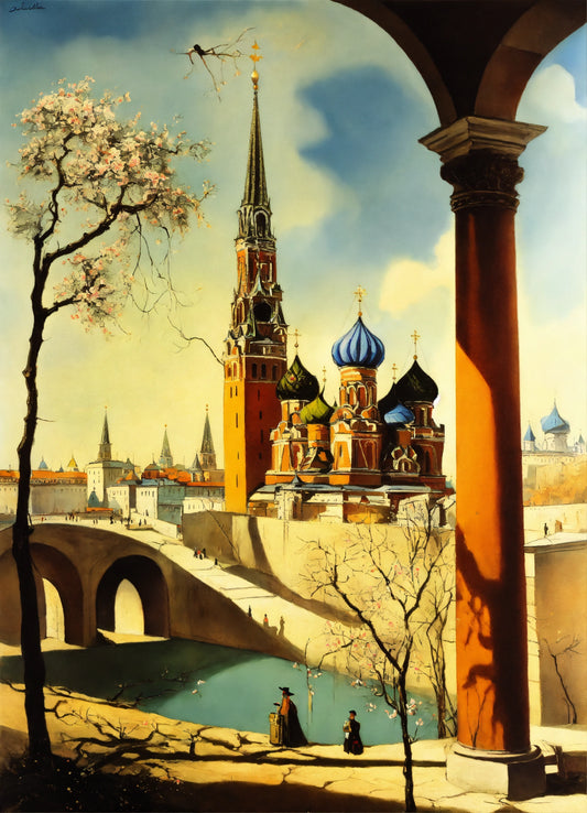 Bild auf Leinwand: „Moscow in Spring.”