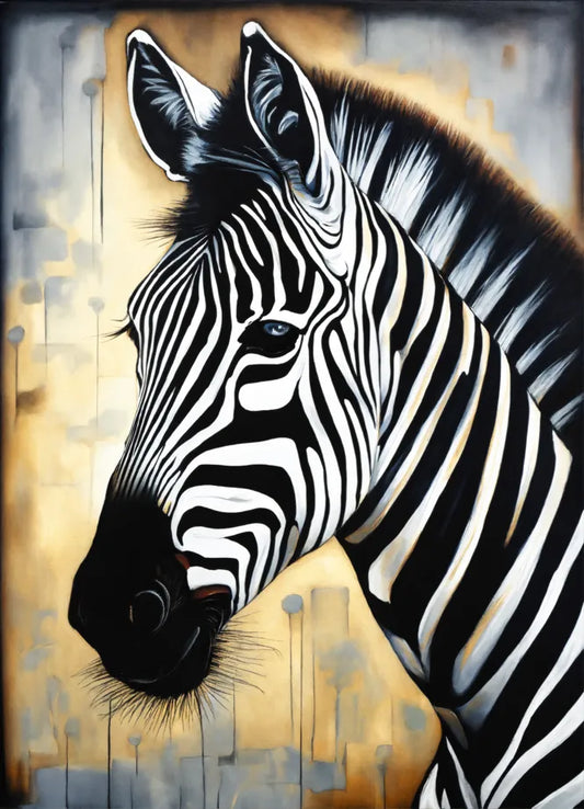 Bild auf Leinwand: „Zebra on the Wall.“