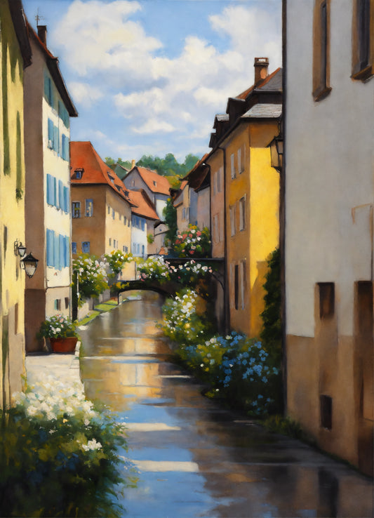 Bild auf Leinwand: „Ulm in Germany in Spring.“