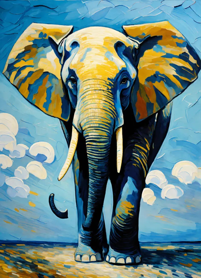 Bild auf Leinwand: Elephant on the beach. “