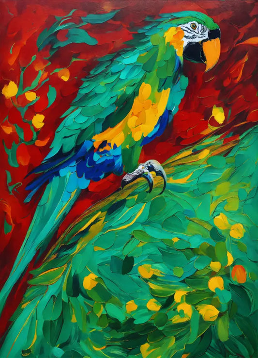 Bild auf Leinwand: „ Parrot from Amazon.”