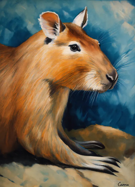 Bild auf Leinwand: „ The Capivara from Amazon.”