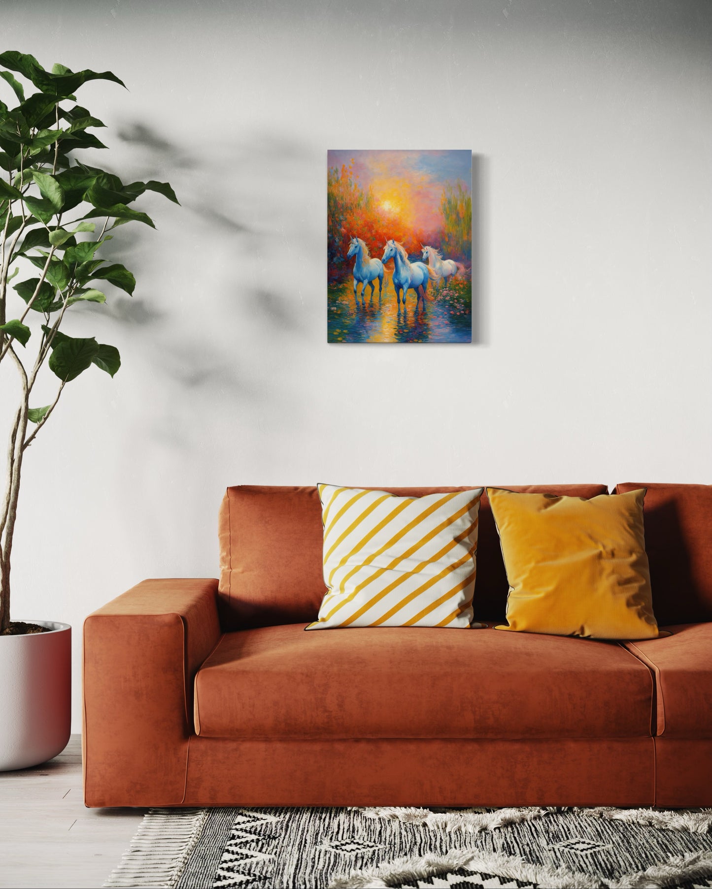 Bild auf Leinwand: "Unicorns in the Water."