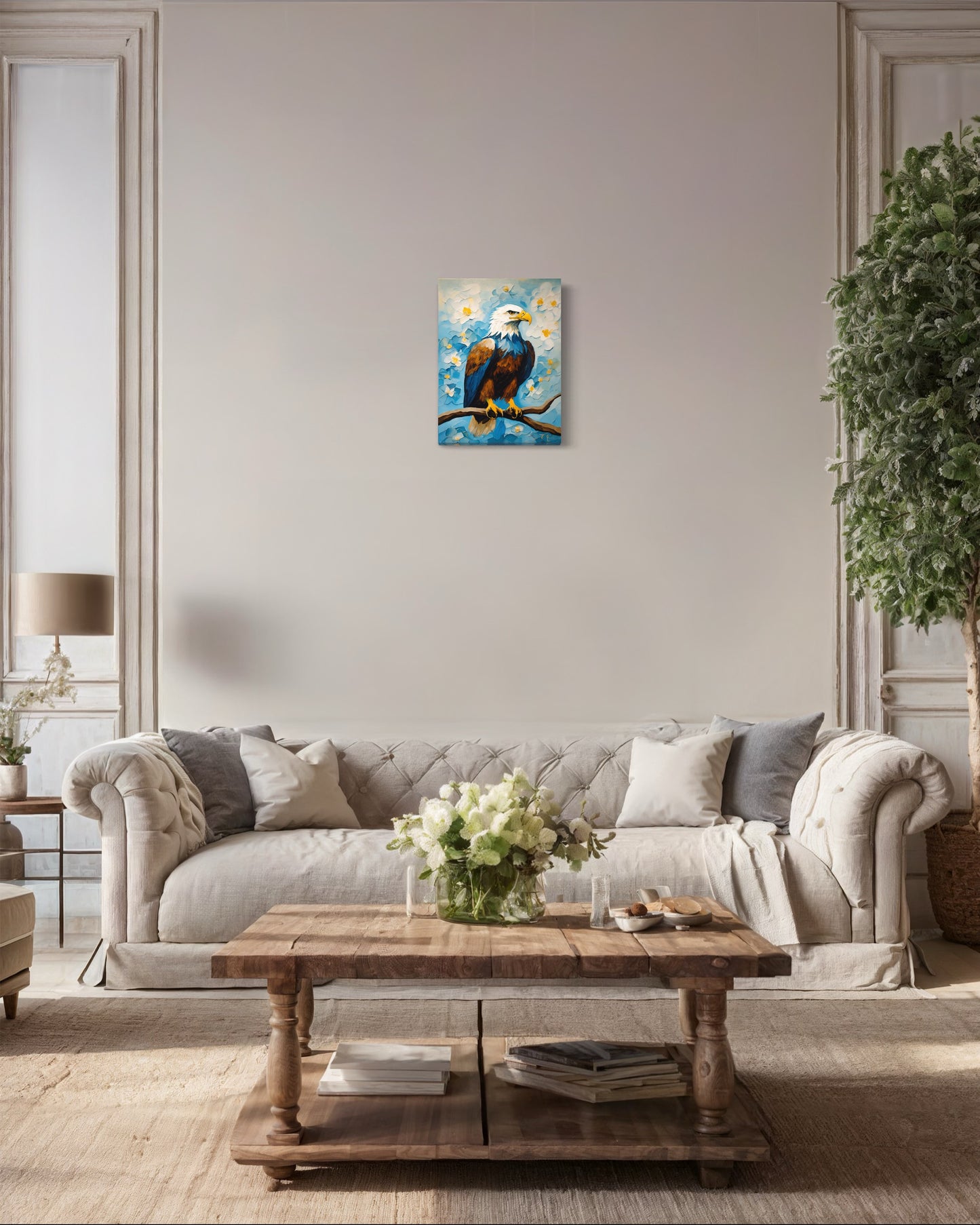 Bild auf Leinwand: „Eagle on a tree.“