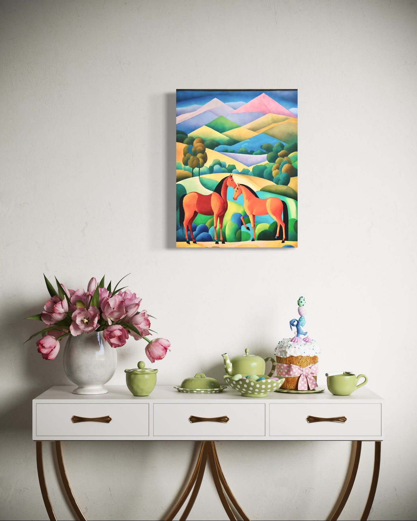 Bild auf Leinwand: "Equestrian Serenade"