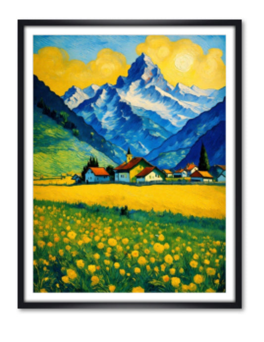 Bild im Rahmen: „Mountains in Switzerland"