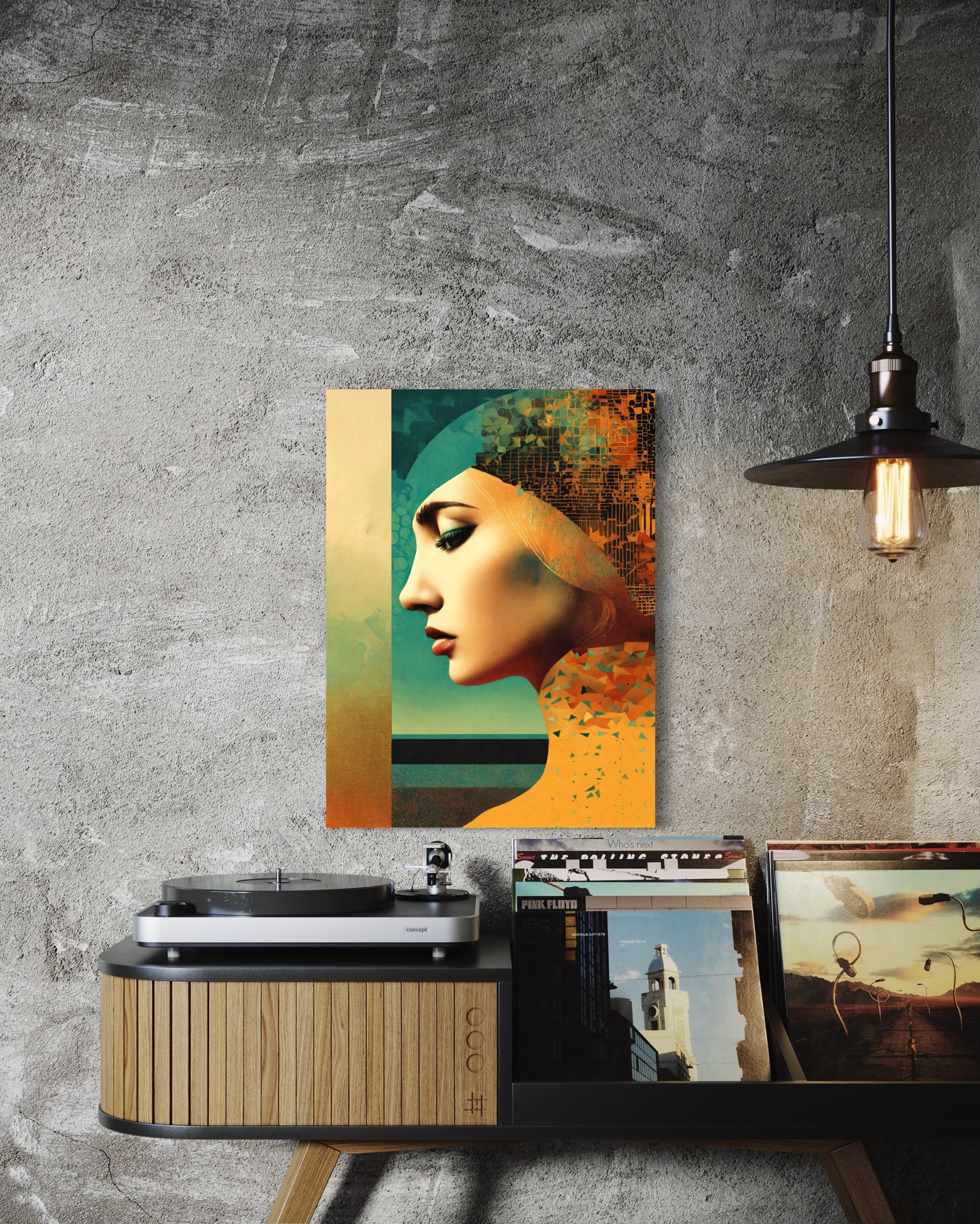 Bild auf Leinwand: “Sad Woman.“