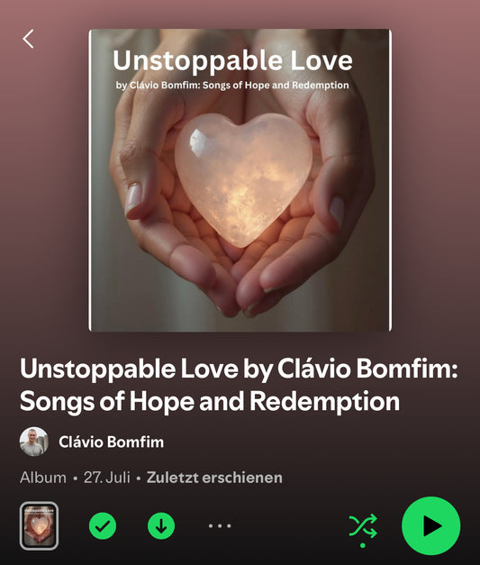 CD Unstoppable Love by Clávio Bomfim: Songs of Hope and Redemption