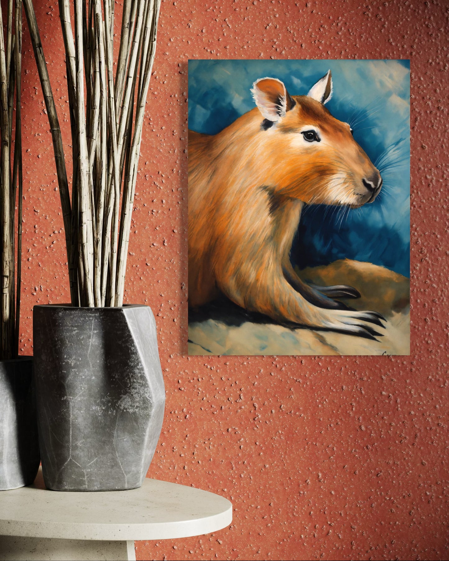 Bild auf Leinwand: „ The Capivara from Amazon.”