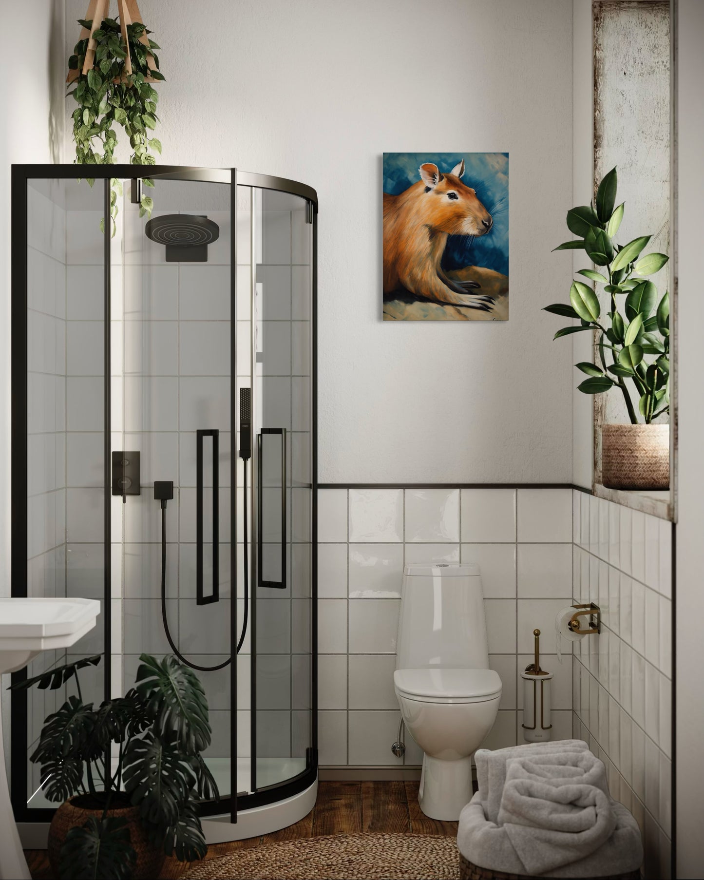 Bild auf Leinwand: „ The Capivara from Amazon.”