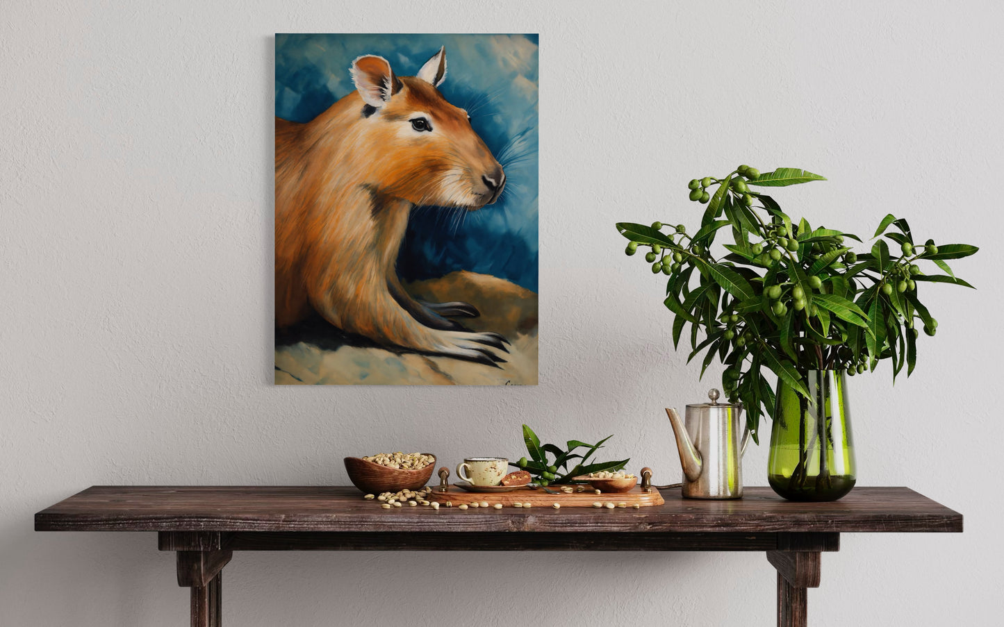Bild auf Leinwand: „ The Capivara from Amazon.”