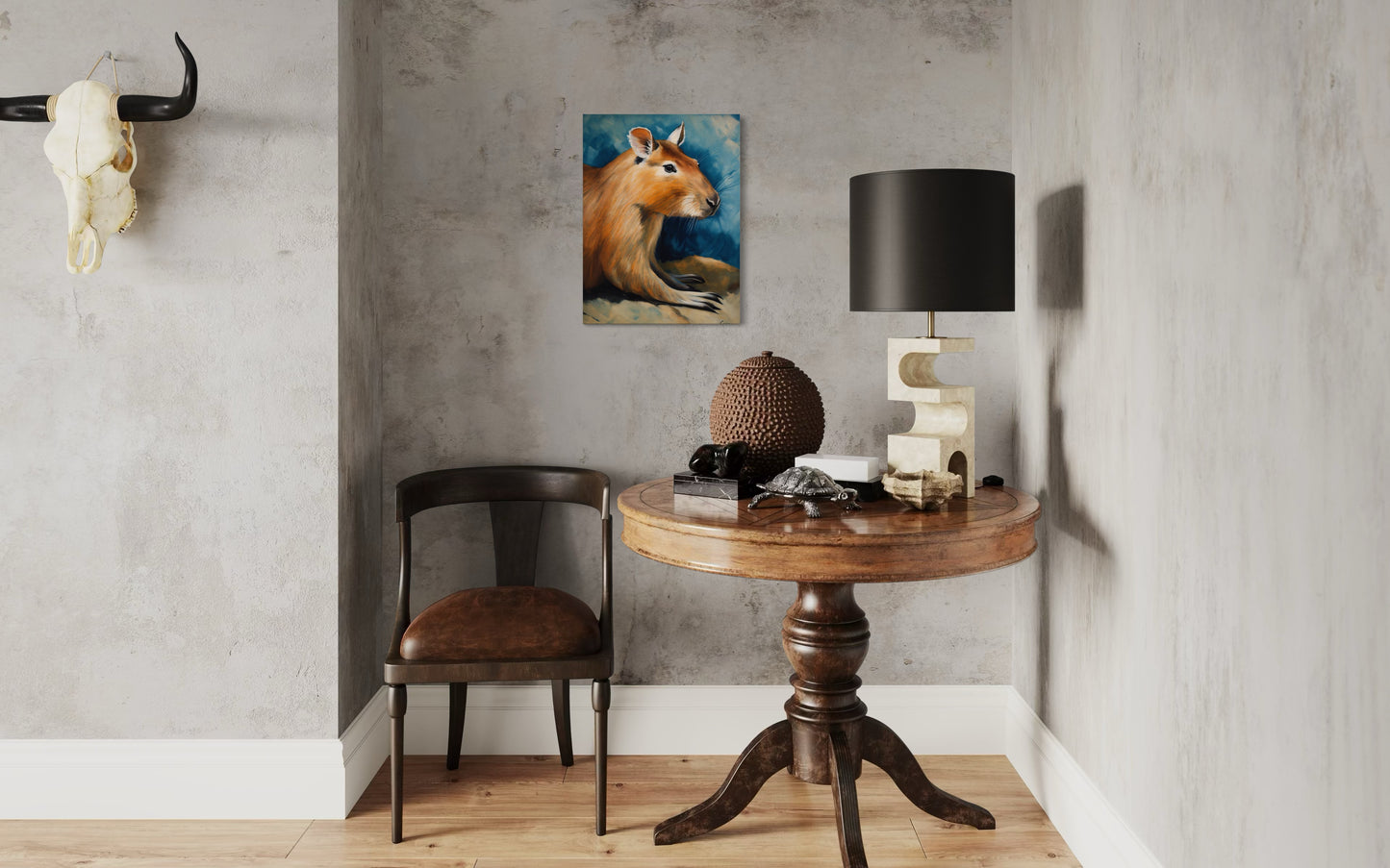 Bild auf Leinwand: „ The Capivara from Amazon.”