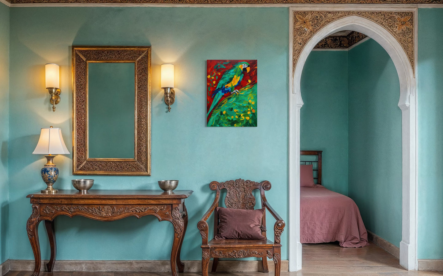 Bild auf Leinwand: „ Parrot from Amazon.”