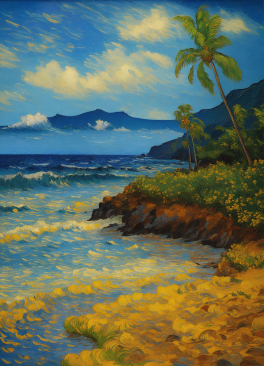 Bild auf Leinwand: „Beach in Hawai“
